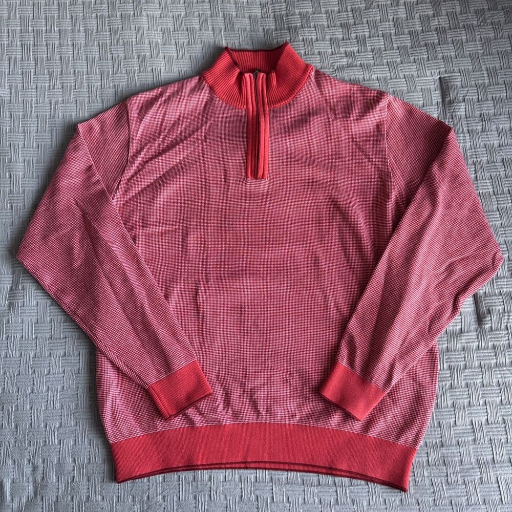 St. Croix Luxury Cotton Microfiber Half Zip Sweater
